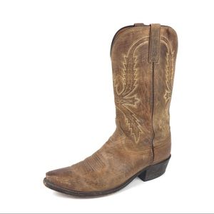 Lucchese 1883 Brown Leather Cowboy Boots N1547 Mens Size 10.5 D